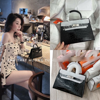 Túi Hờ Mờ 1 quai da rắn khoá bạc