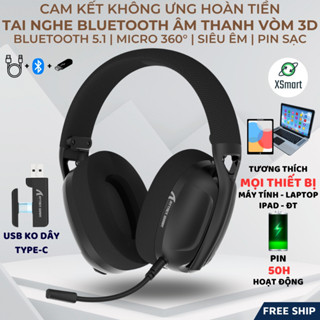 Tai Nghe Không Dây Chụp Tai Bluetooth Attack Shark L80 Super Bass Âm Thanh Vòm Có Mic Chơi Game