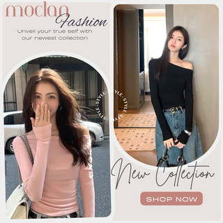 (Moclanclothing)áo lệch vai sexy cho nữ chất cotton MULVAN chính hãng