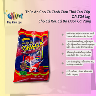 Thức Ăn Cho Cá Cảnh Cám Thái Cao Cấp OMEGA 1kg Cho Cá Koi, Cá Ba Đuôi, Cá Vàng