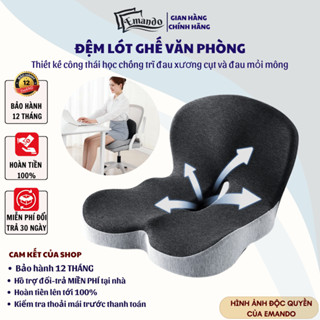 Đệm lót ghế văn phòng công thái học EMANDO chống đau mỏi thắt lưng, xương cụt và xương ngồi