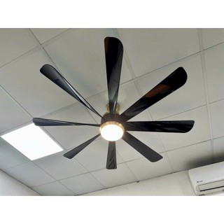 [Bảo Hành 5 Năm] Quạt trần đèn 8 cánh hiện đại cho hội trường phòng khách,sải cánh 152cm,điều khiển từ xa động cơ DC
