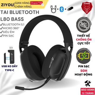 Tai Nghe Bluetooth Chụp Tai Không Dây Headphone Attack Shark L80 Âm Bass 3D Chơi Game Giải Trí