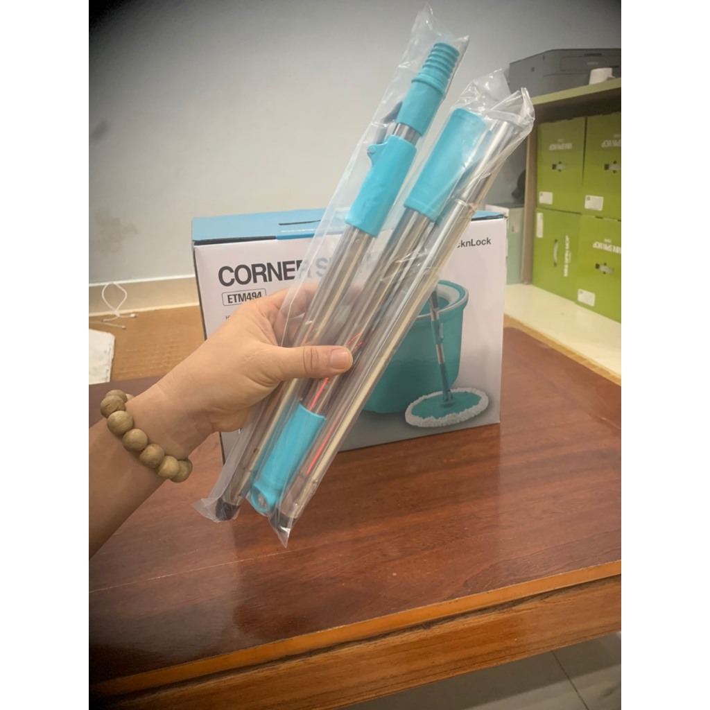 [Phụ kiện] Cây inox 3 đoạn Lock  ETM494 dùng được cho bộ cây lau nhà lock ETM494  và bộ cây lau nhà 