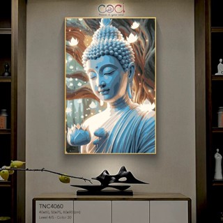 Tranh Phật giáo Đức Phật hoa sen tự tô màu theo số hoá COCI kèm khung và màu TNC4060