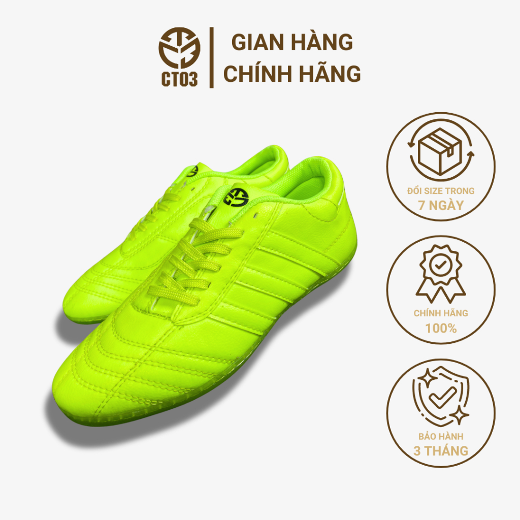 Giày đá bóng CT3 xanh nõn chuối chính hãng CT3, giày đá banh, chất liệu cao cấp, đế nhựa dẻo cao cấp