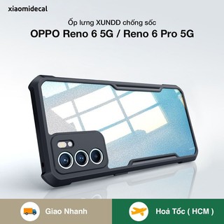 Ốp lưng XUNDD OPPO Reno 6 5G / Reno 6 Pro 5G mặt lưng trong suốt, viền TPU, chống sốc