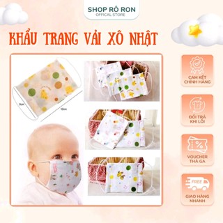 Combo khẩu trang vải xô Nhật - Khẩu trang xô cho bé - Shop Rô Ron