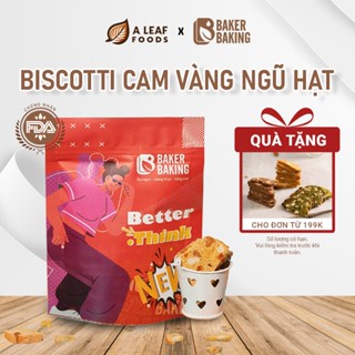 Bánh Biscotti Cam vàng Ngũ hạt - Better Think bánh quy ít đường dành cho người ăn kiêng Baker Baking