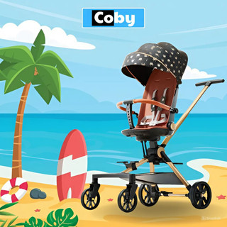 Xe Đẩy Cho Bé COBY LX-5 Bản Cao Cấp,Khung Nguyên Khối,Gấp Gọn Đảo Chiều,Xoay Ngả Đa Năng,BH 1 Năm
