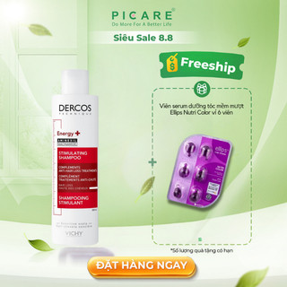 Dầu gội dưỡng ngăn ngừa và giảm rụng tóc Vichy Dercos Energising Aminexil Stimulating Shampoo 200ml