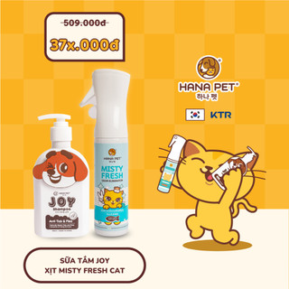 Combo sữa tắm JOY và xịt khử mùi, khử khuẩn Misty Fresh cho chó mèo - Hana Pet Việt Nam