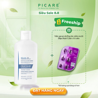 Dầu Gội Giúp Làm Sạch Gàu, Hỗ Trợ Ngừa Gàu Tái Phát Kèm Ngứa Da Dầu Ducray Kelual DS Shampoo 100ml