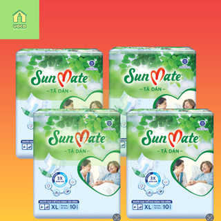 Combo 4 gói tã/bỉm người lớn sunmate mẫu mới 2023 size m10/ l10/ xl10 miếng