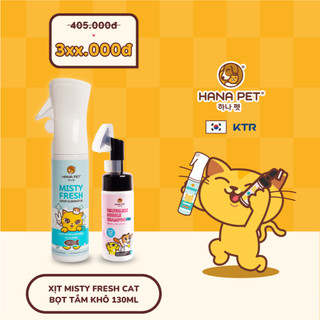 Combo bọt tắm khô 130ml và xịt khử khuẩn, khử mùi 300ml - Hana Pet Việt Nam