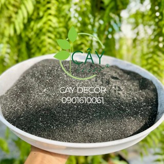Trấu hun đẹp túi 10 lít, nhẹ, tơi, dùng trồng rau, cây cảnh, cây ăn trái
