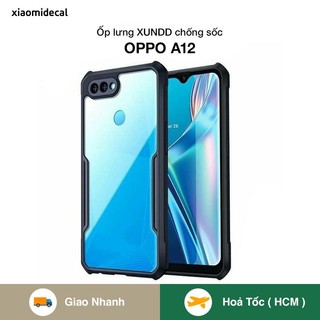 Ốp lưng XUNDD OPPO A12 mặt lưng trong, viền TPU, chống sốc