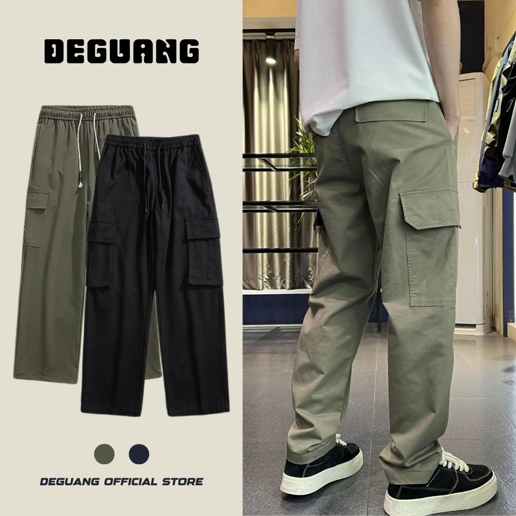 Quần Kaki Nam Túi Hộp Quần Cargo Pants Ống Suông Chất Liệu Kaki Mặc Thoải Mái [QUẦN KAKI TÚI HỘP]