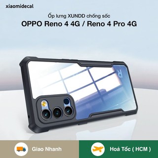 Ốp lưng XUNDD OPPO Reno 4 4G / Reno 4 Pro 4G mặt lưng trong suốt, viền TPU, chống sốc