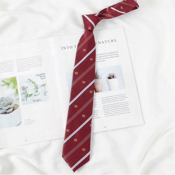 Cavat tự thắt tone đỏ đô - Cà vạt nam nữ kỷ yếu - Cavat Đồng Phục Nhật Bản