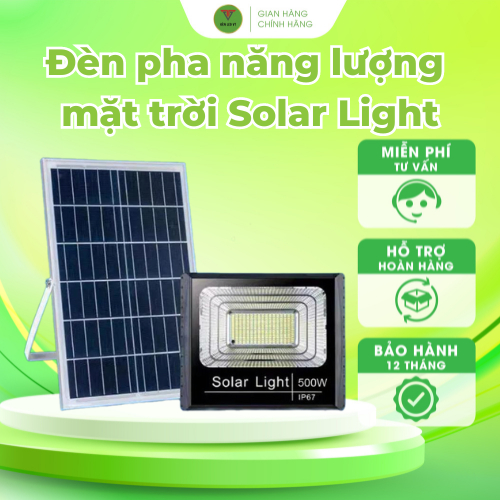 Đèn Năng Lượng Mặt Trời Solar Light, Đèn Ngoài Trời Công Suất 100W Chống Nước, Tiết Kiệm Điện, Siêu 
