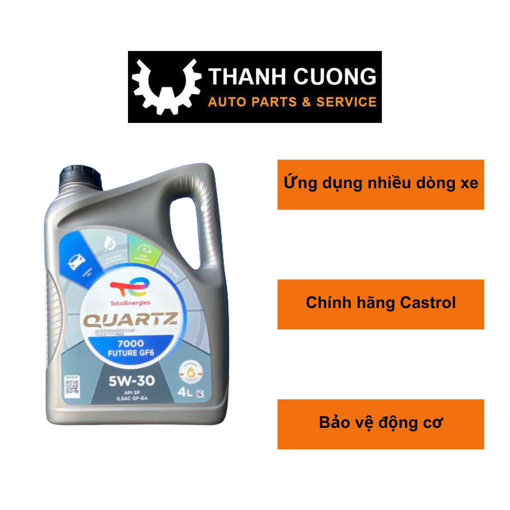 Dầu nhớt Total Quartz Hàn Quốc 7000 5W30 tiết kiệm nhiên liệu (Can 4L) - N0000008