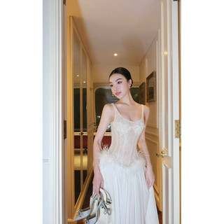 ĐẦM THÂN LÔNG VŨ by ChouChou (chất ren mỏng khách lưu ý trước khi đặt đơn)