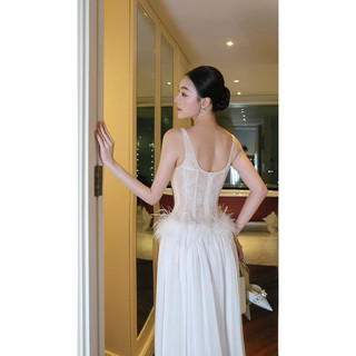 ĐẦM THÂN LÔNG VŨ by ChouChou (chất ren mỏng khách lưu ý trước khi đặt đơn)