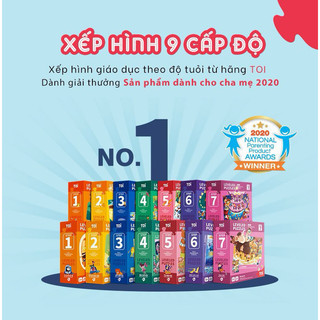 Xếp hình puzzle nhiều cấp độ cho bé từ 0-8 tuổi xếp hình thông minh cho bé chính hãng TOI