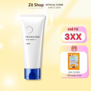 Sữa Rửa Mặt Transino Trắng Da, Giảm Sạm, Se Khít Lỗ Chân Lông Transino Clear Wash 100g