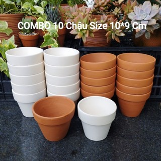 [Consen Garden] COMBO 10 Chậu Đất Nung 10 x 9 cm Trồng Sen Đá, XR và Cây Cảnh