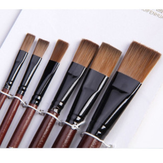 Bộ Cọ Vẽ Màu 6 Cây Đầu Vuông - Trường Thịnh Sài Gòn