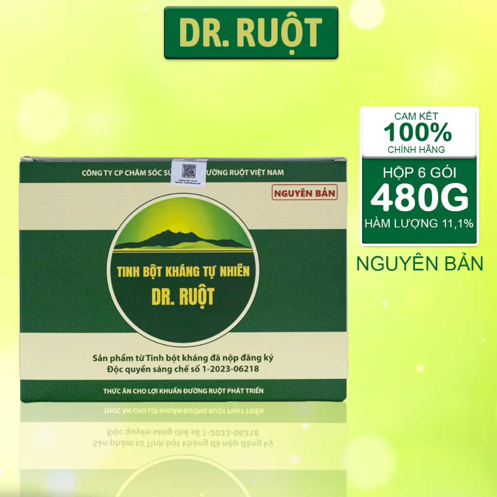 Combo 3 Hộp Tinh Bột Kháng Tự Nhiên Dr. Ruột Việt Nam Tăng Cường Lợi Khuẩn Giảm Táo Bón Tiêu Chảy Đại Tràng Co Thắt