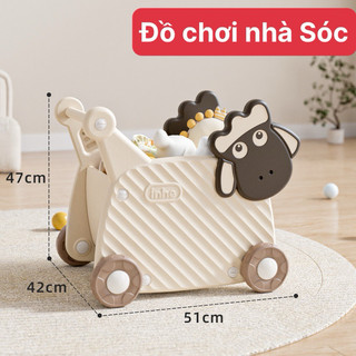 Xe tập đi, xe đẩy có giỏ đựng đồ chơi cao cấp cho bé