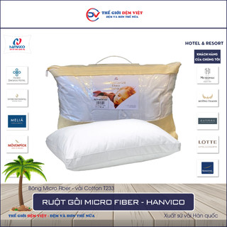 Combo 2 Ruột gối Lông Vũ Microfiber kháng khuẩn Hanvico - Nhiều kích thước
