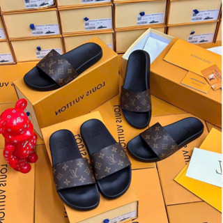 DÉP QUAI NGANG LỆ VI HOA NÂU HOA ĐEN HÀNG LIKEAUTHH FULLBOX 1;1