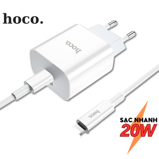 Bộ sạc nhanh 20W Hoco cho 8P xs max 11 13 12 14 pro max .. Củ sạc hỗ trợ PD20W chống quá tải nhiệt