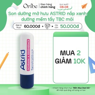 Son Dưỡng Môi Mỡ Hươu Màu Trắng Astrid Ochrana A Regenerace Cấp Ẩm Căng Bóng Môi Fullsize 4.7g