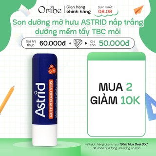 Son dưỡng môi làm từ mỡ hươu astrid multivitamin plus màu xanh làm căng bóng cấp ẩm môi fullsize 4.7g