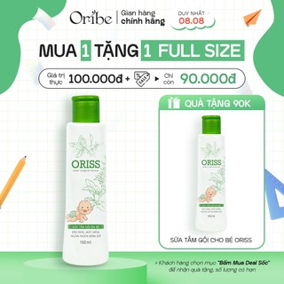 Sữa Tắm Gội Hằng Ngày Cho Bé Dịu Nhẹ Không Cay Mắt Oribe (chai 150ml)