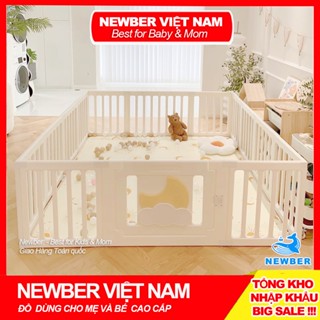 Quây Cũi Nhựa White House Trắng Ghi Cao Cấp, Cũi Nhựa HDPE Không Mùi An Toàn Tuyệt Đối Cho Bé