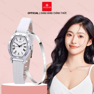 Đồng hồ nữ Julius JA-544 dây da trắng | Julius Official