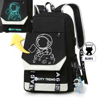 Balo phản quang đi học, balo du lịch nam nữ MiniCat BL801 (không kèm phụ kiện)