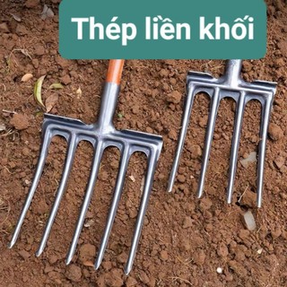 Cào xới đất, xới phân 4 răng bằng thép liền khối