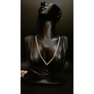 Vòng cổ chocker đá trắng secondhand trang sức si phụ kiện si nhật bản bou jewelry vintage mã vc457