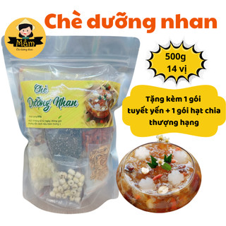 [SET ĐẠI 500G] Chè Dưỡng Nhan 14 Vị Topping Nhiều Cô Mầm Foods - Nấu Được 30 Chén