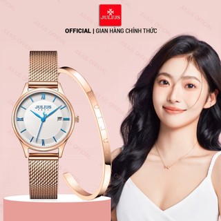 Đồng hồ nữ julius ja-1328 dây thép | julius official