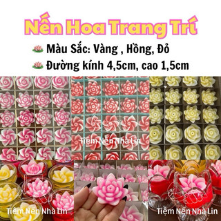Nến hoa sáp trang trí đèn cầy ly, nến trang trí - nguyên liệu nến tịnh tâm