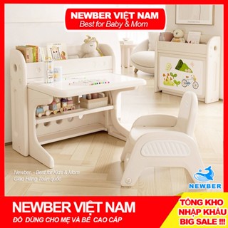 Bộ Bàn Ghế Thông Minh Kết Hợp Ngăn Sách Tiện Lợi Newber, Bộ Bàn Ghế vẽ Cho Bé Gấp Gọn