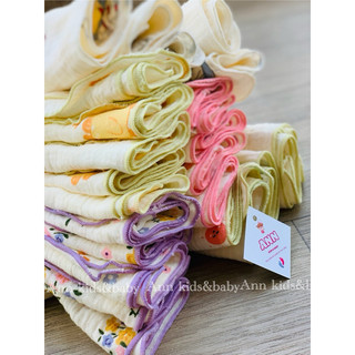 Sét 5 khăn sữa ,vải xô muslin cao cấp 2 lớp mềm mại thấm hút cho bé .